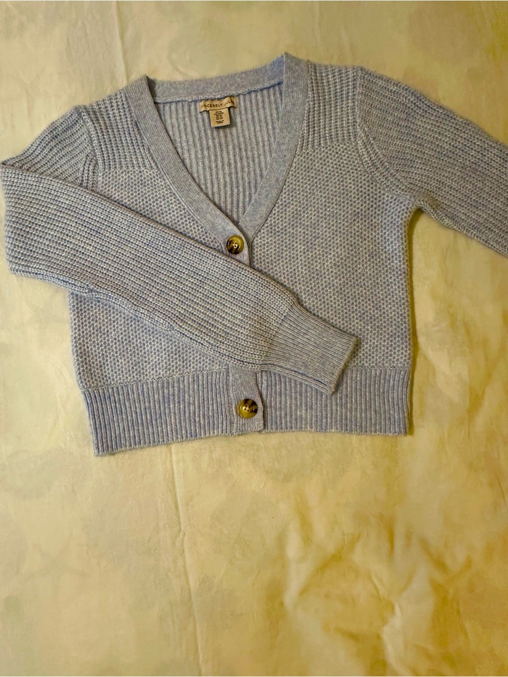 Sincerely Jules Pale Blue V-Neck Knit Cardigan